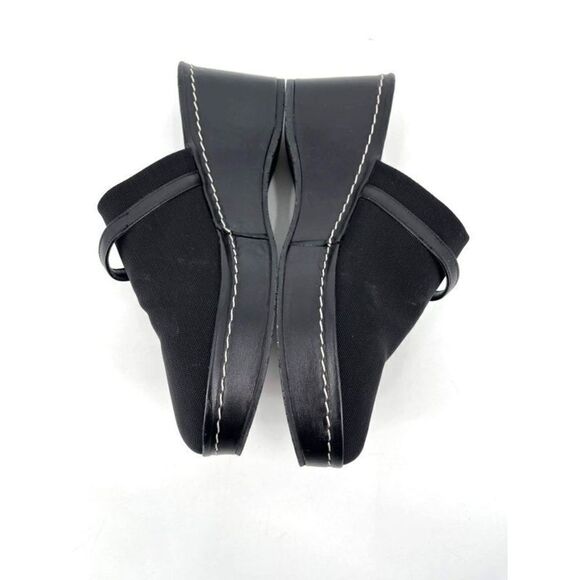 DONALD J PLINER RANAS 4 Black Textile Platform Wedge Mules Slides size 7.5 - Picture 4 of 10